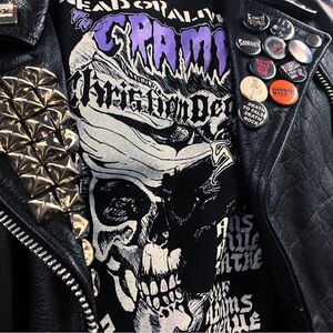 Punk goth tshirt, Cramps & Christian Death 1982